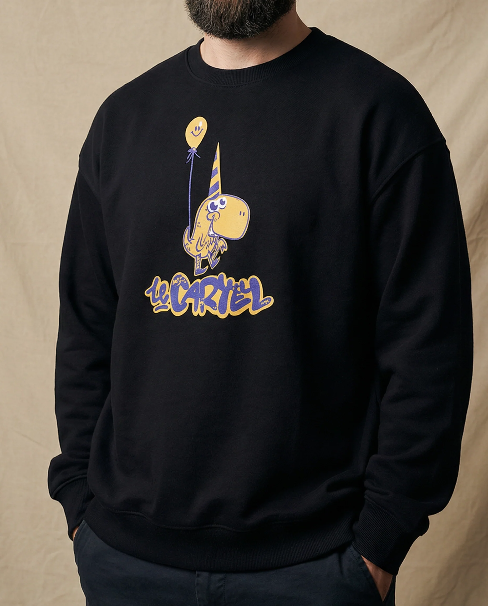 10 YEARS・Crewneck unisexe・Noir