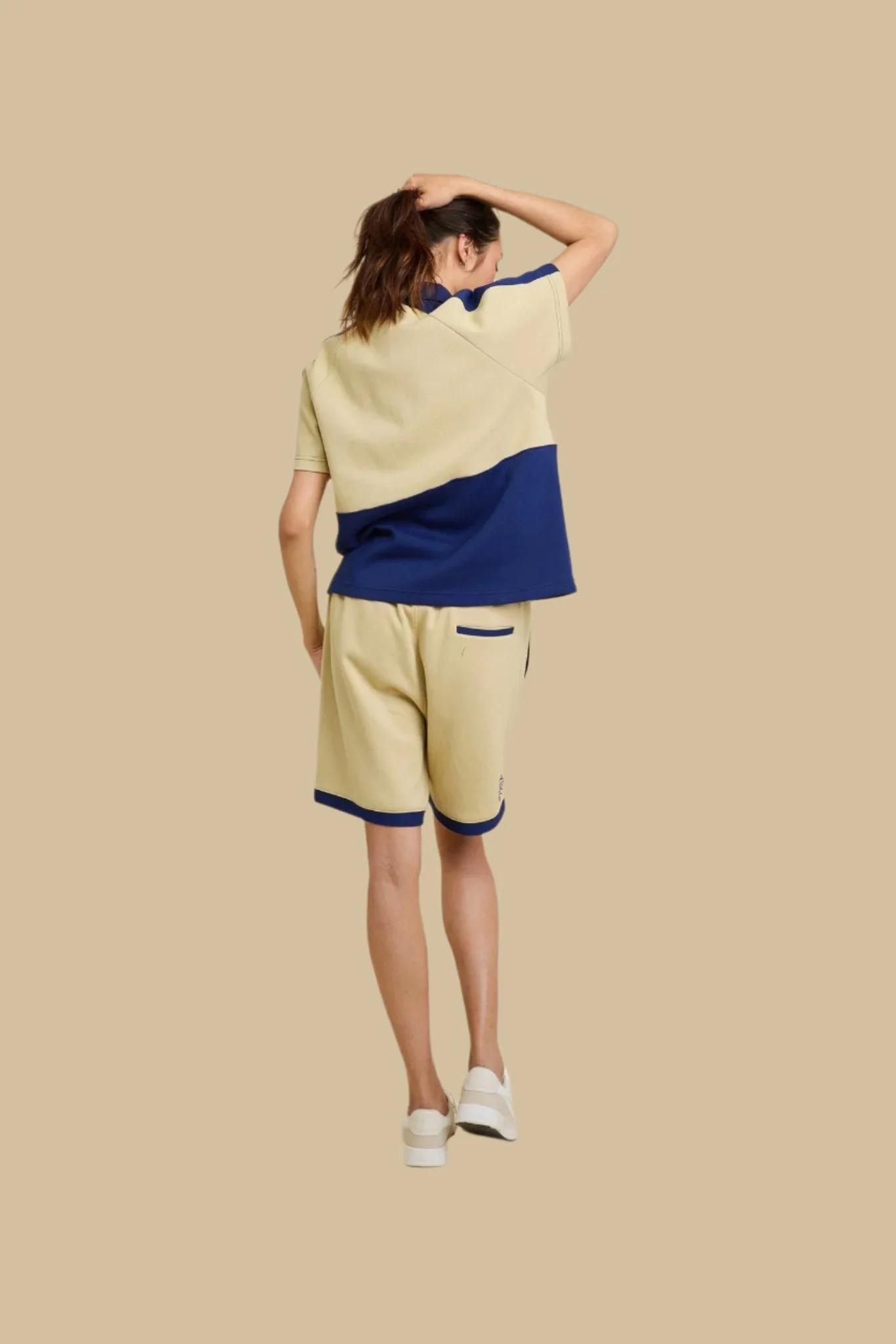 CHATCON・Short piqué unisexe・Bleu - Image 3
