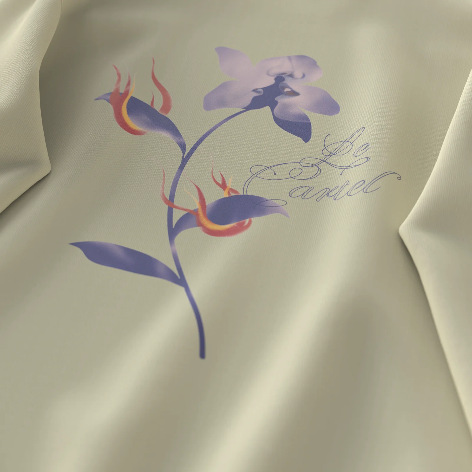 COMBUSTION LENTE・Crewneck ample unisexe・Crème - Image 4