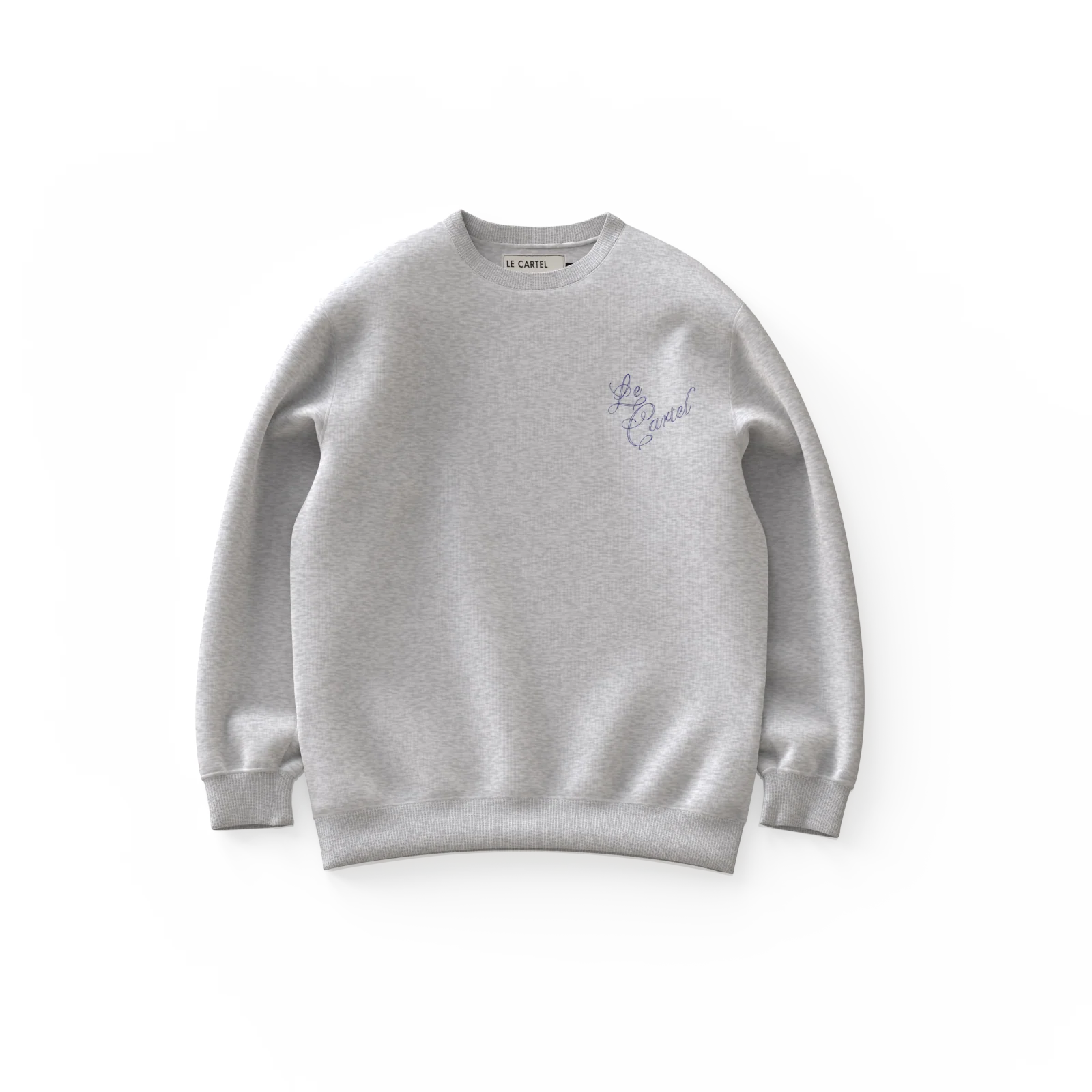COMBUSTION LENTE・Crewneck ample unisexe・Gris chiné - Image 3