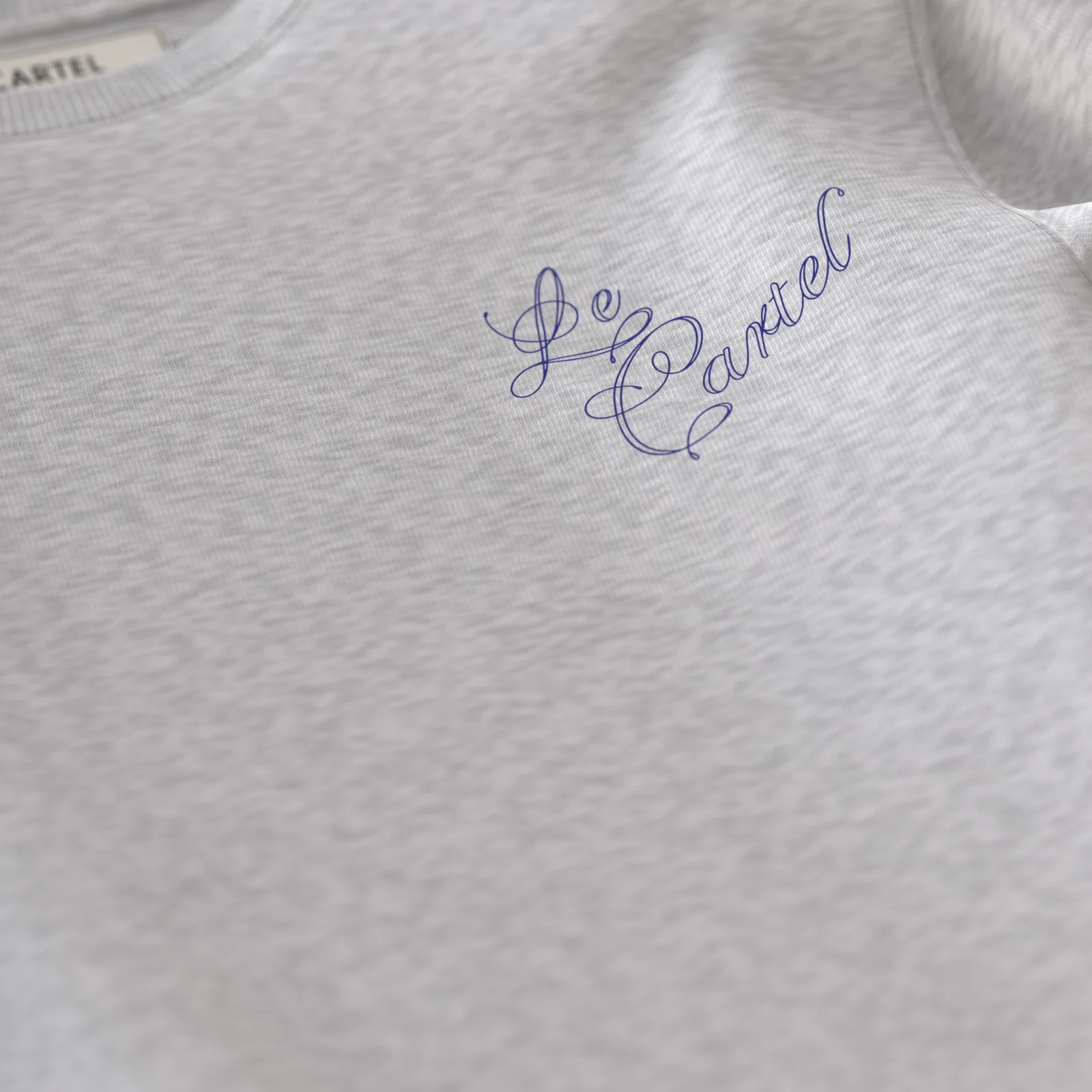 COMBUSTION LENTE・Crewneck ample unisexe・Gris chiné - Image 5