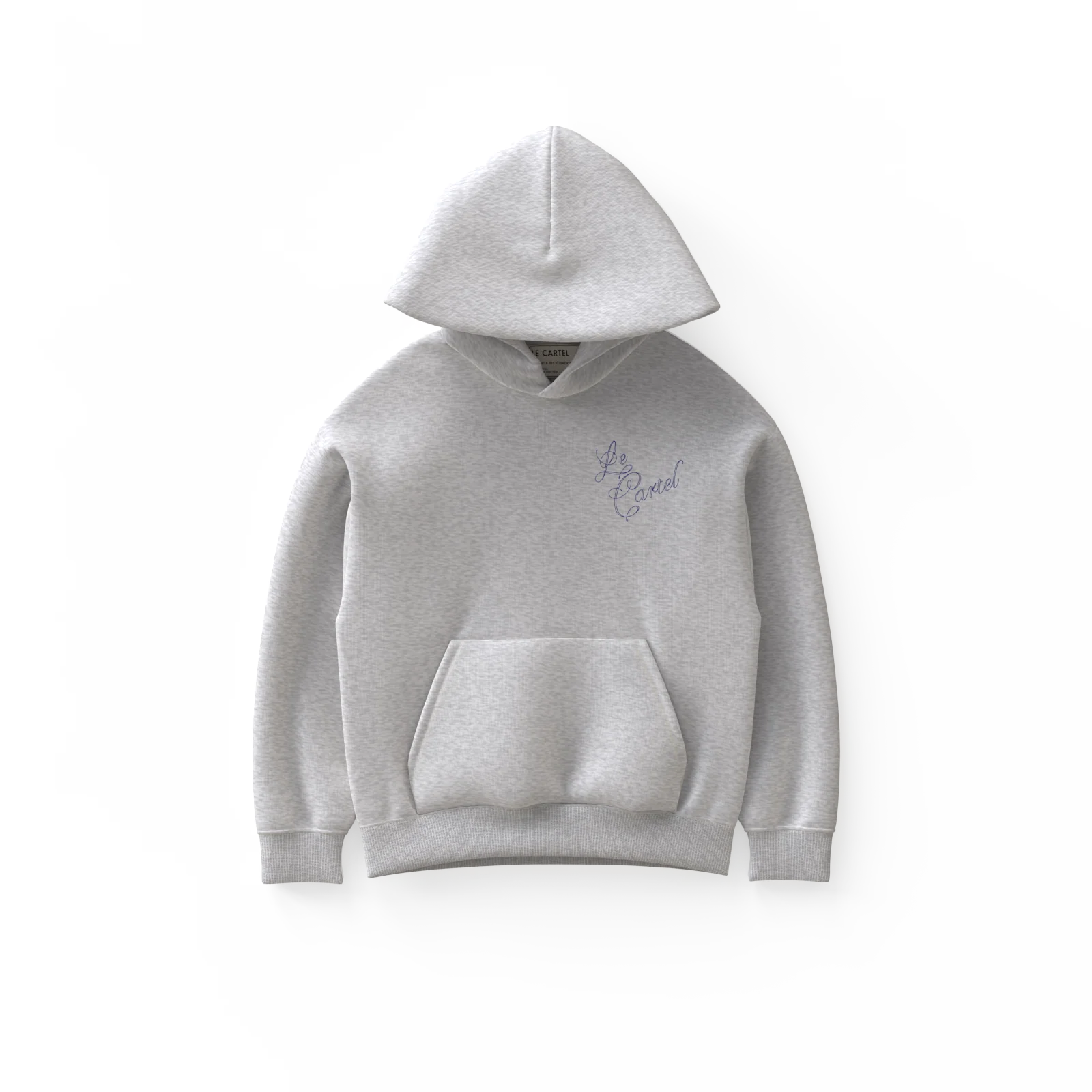 COMBUSTION LENTE・Hoodie ample unisexe・Gris chiné - Image 3