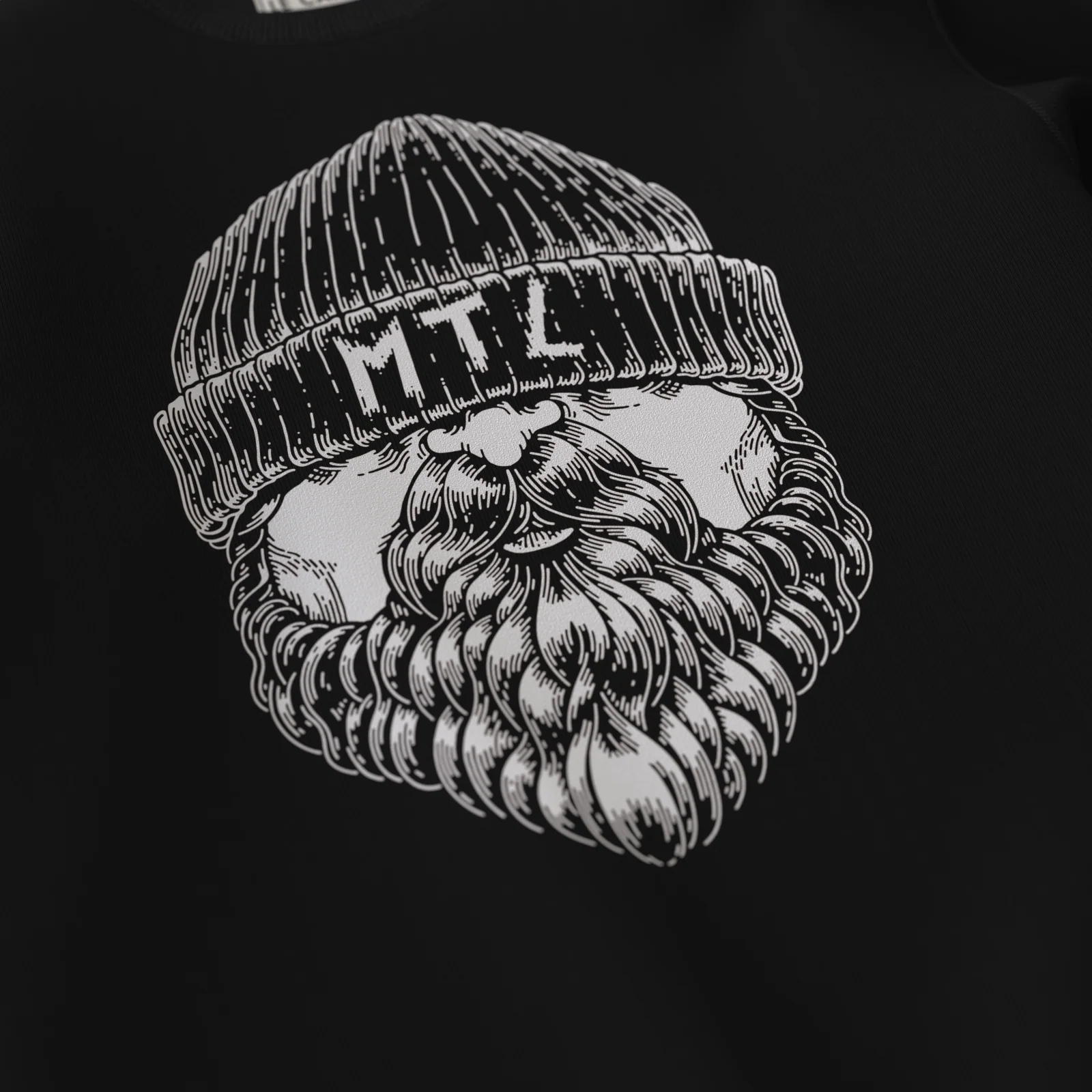 BARBU・Crewneck・Blanc / Noir - Image 3