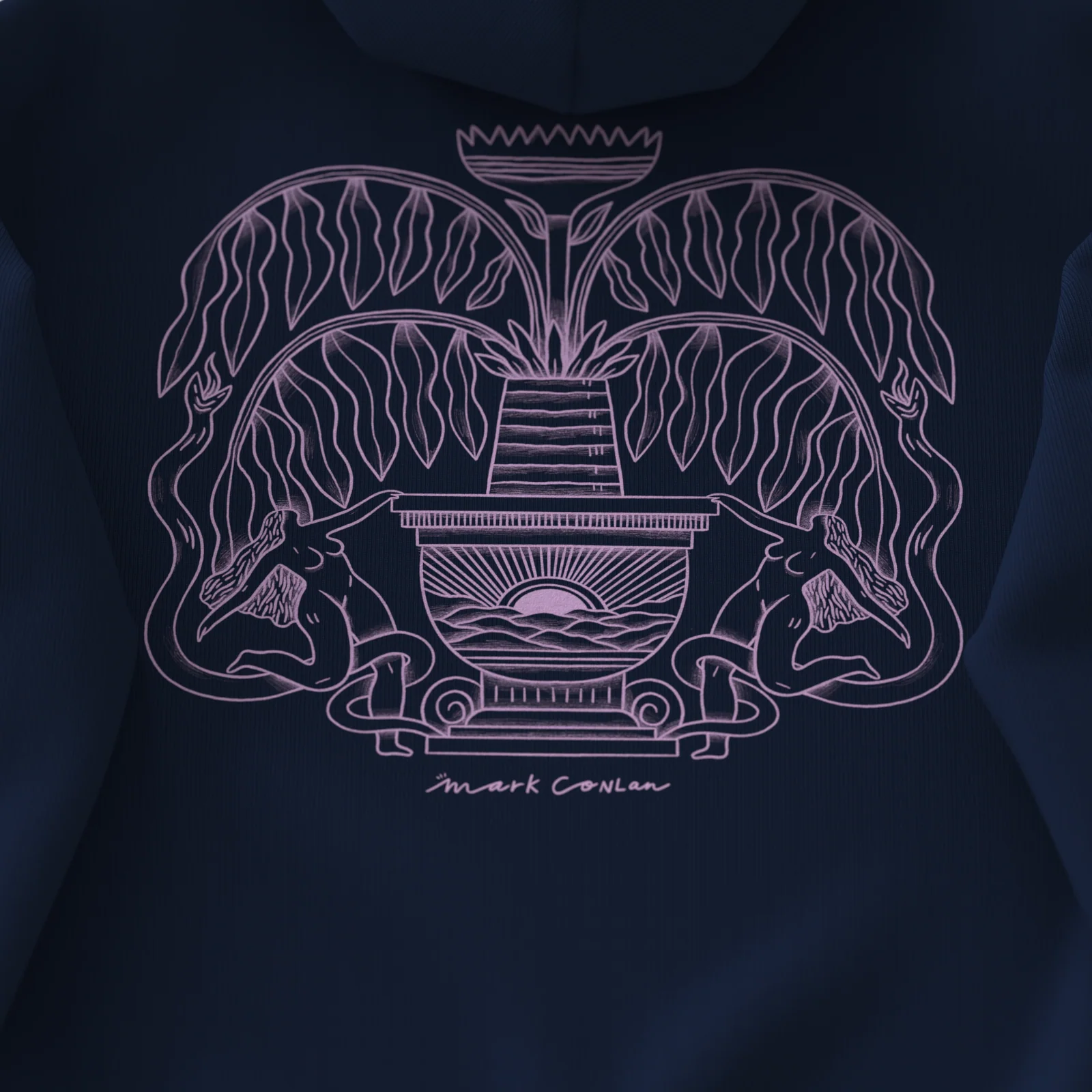 FONTAINE・Hoodie unisexe・Bleu marin - Image 4