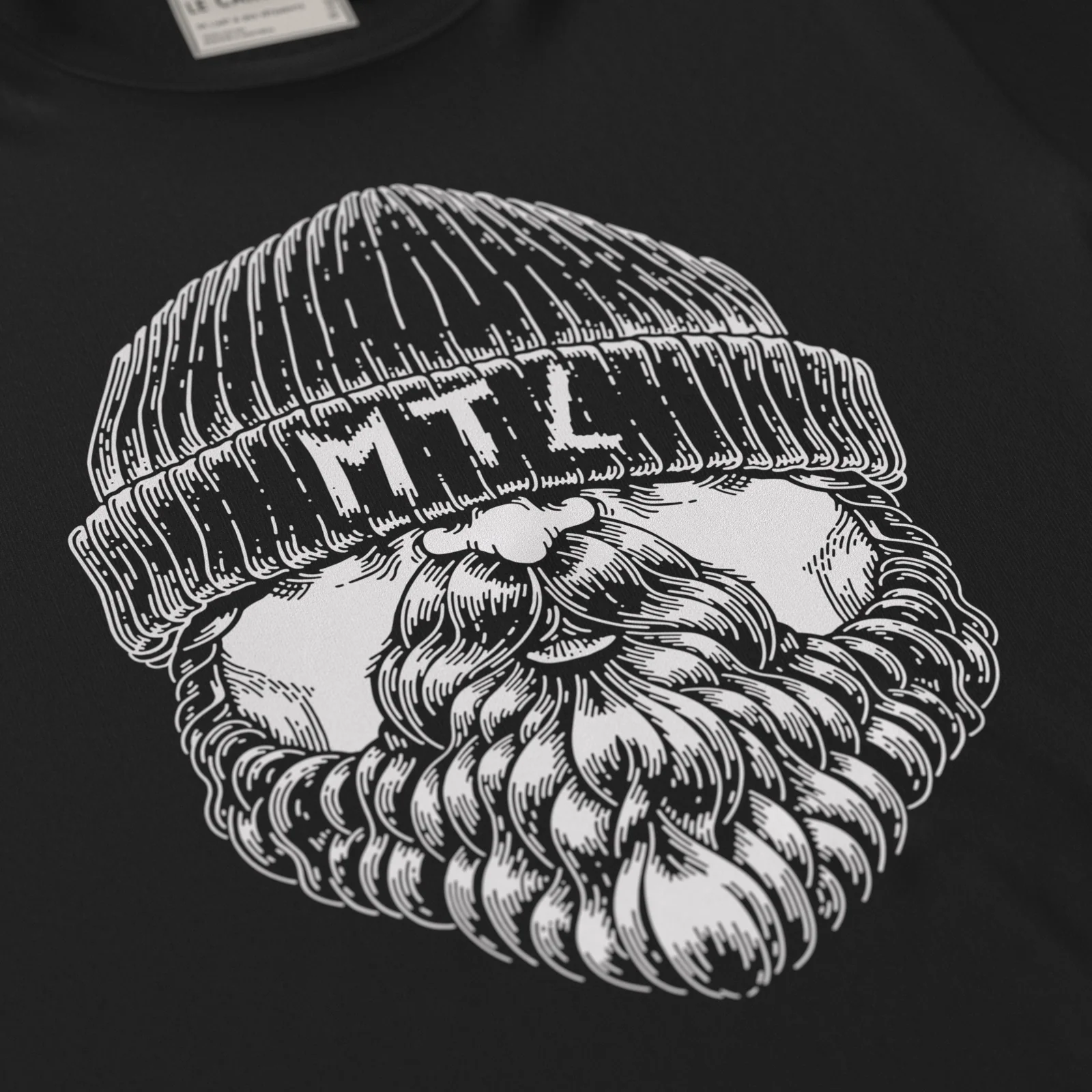 LE BARBU・T-shirt unisexe・Noir - Image 2
