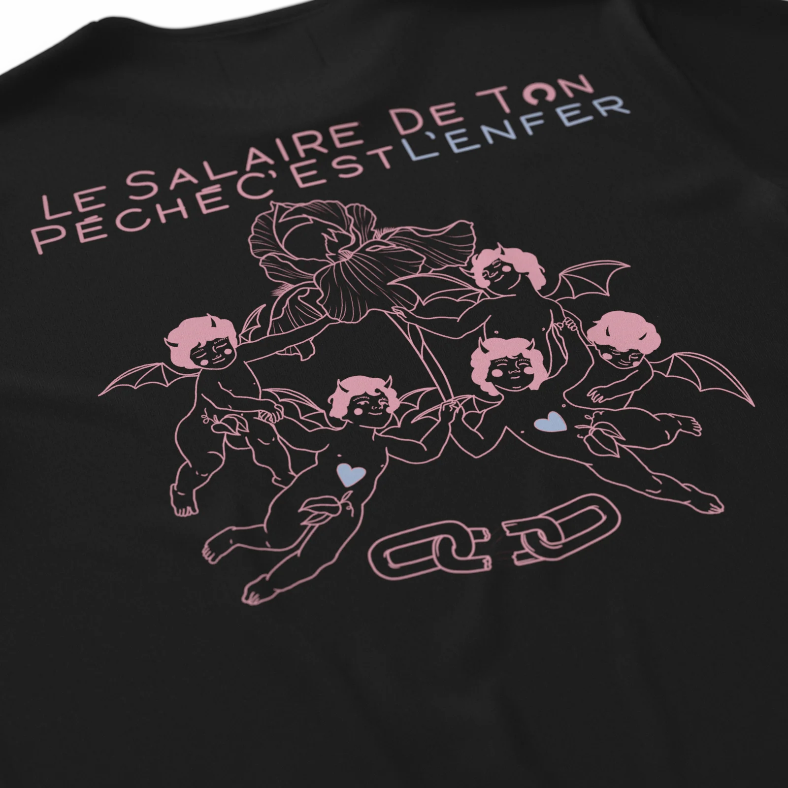 LE SALAIRE DE TON PÉCHÉ・T-shirt unisexe・Noir - Image 3